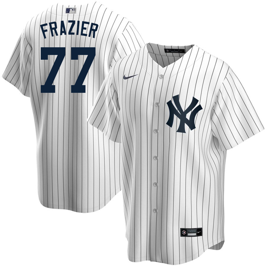 2020 Nike Men #77 Clint Frazier New York Yankees Baseball Jerseys Sale-White